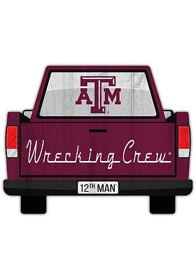 Texas A&M Aggies Truck Back Cutout Sign - Maroon