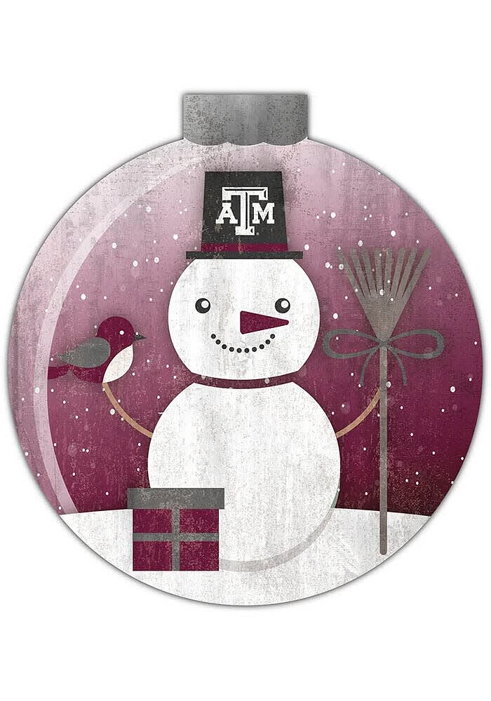Texas A&M Aggies Snowglobe 12 Inch Sign - Maroon