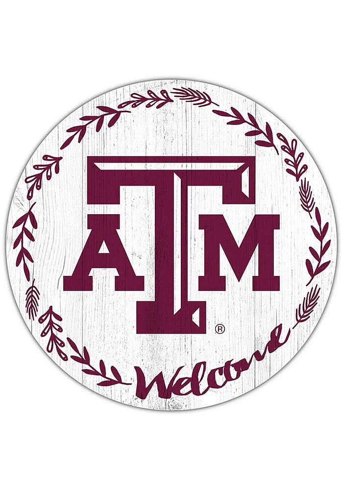 Texas A&M Aggies Welcome Circle Sign - Maroon