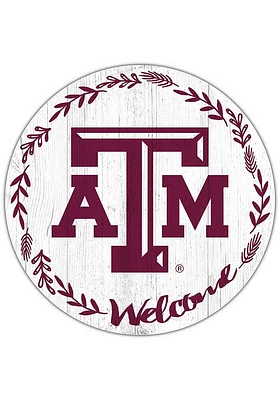 Texas A&M Aggies Welcome Circle Sign - Maroon