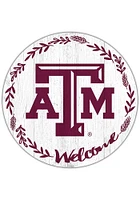 Texas A&M Aggies Welcome Circle Sign - Maroon