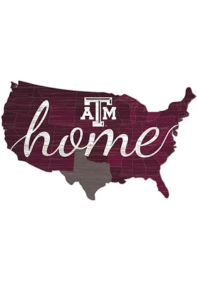 Texas A&M Aggies USA Shape Cutout Sign - Maroon
