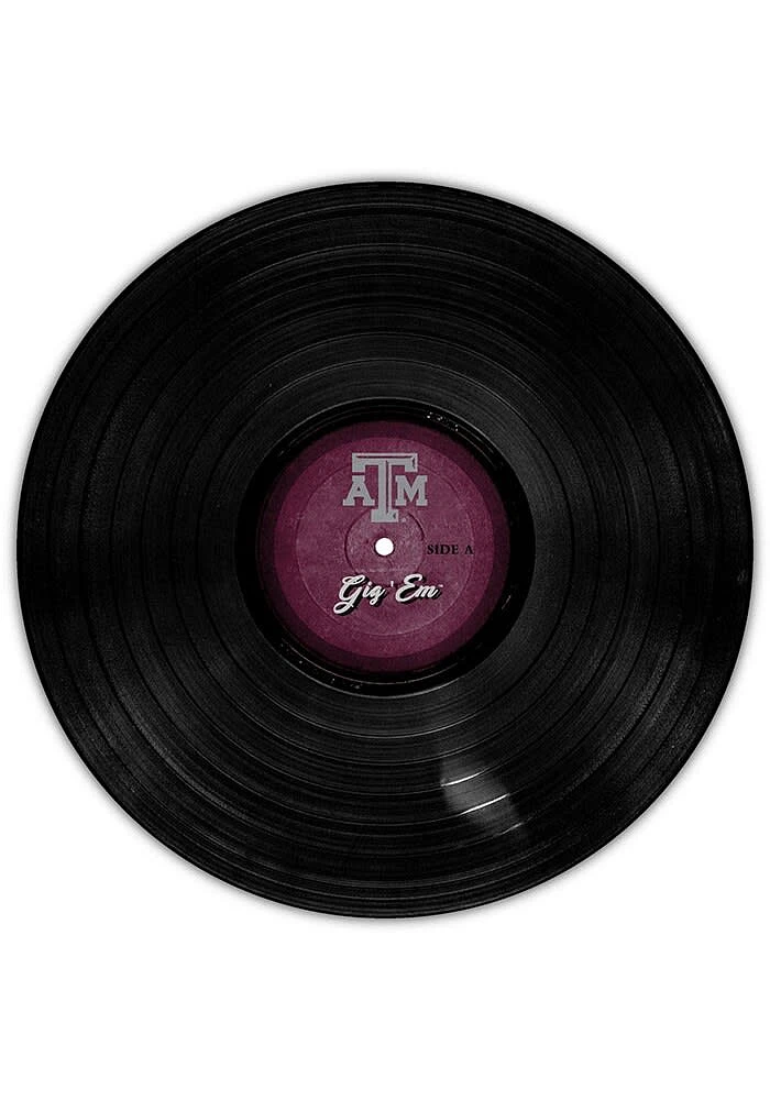 Texas A&M Aggies 12 Inch Vinyl Circle Sign - Maroon