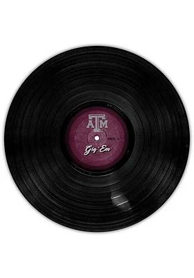 Texas A&M Aggies 12 Inch Vinyl Circle Sign - Maroon