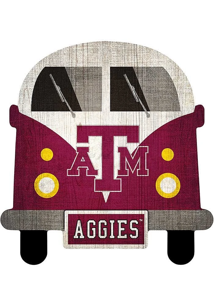 Texas A&M Aggies Team Bus Sign - Maroon