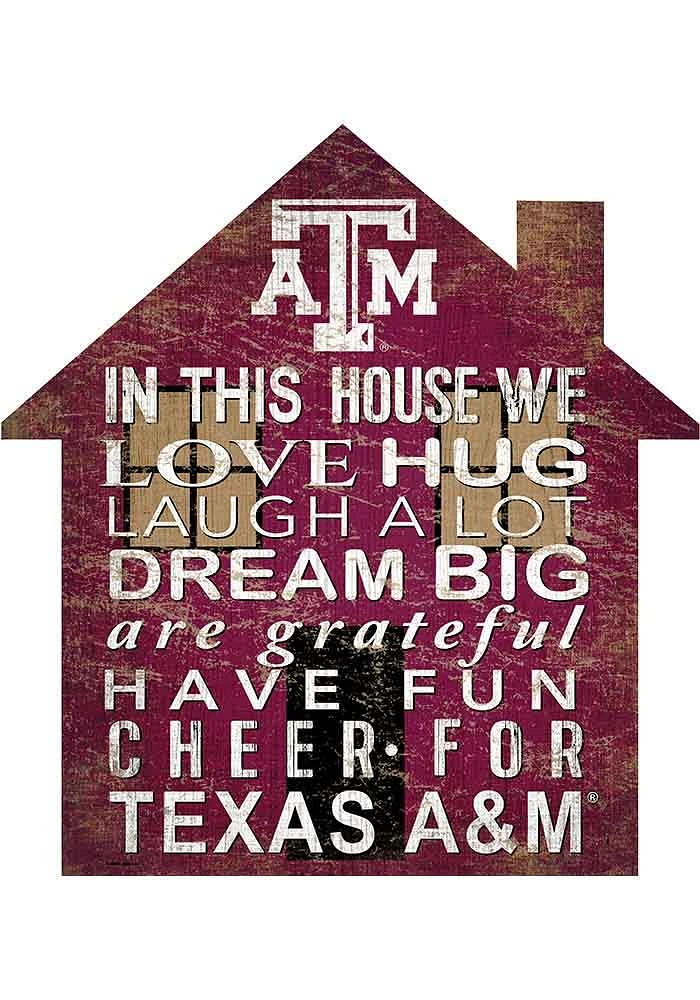 Texas A&M Aggies 12 inch House Sign - Maroon
