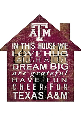 Texas A&M Aggies 12 inch House Sign - Maroon