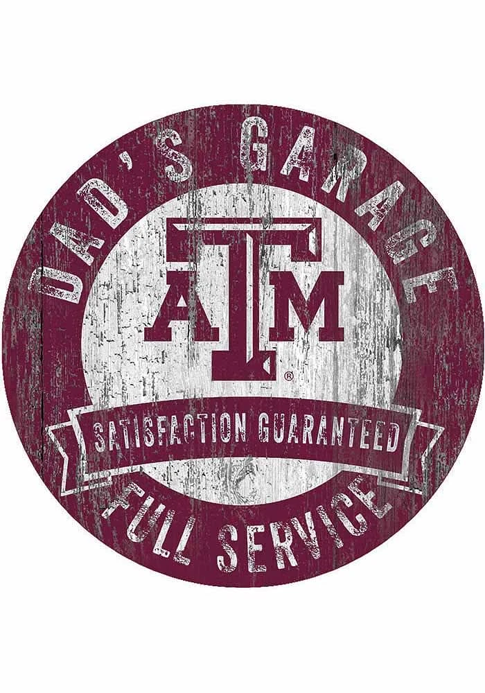 Texas A&M Aggies Dads Garage Sign - Maroon