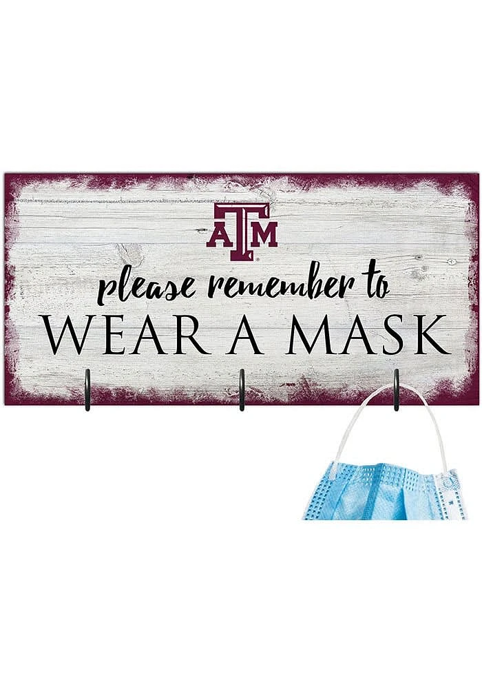 Texas A&M Aggies Please Wear Your Mask Sign - Maroon
