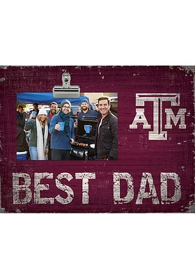 Texas A&M Aggies Best Dad Clip Picture Frame - Maroon