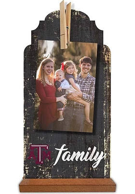 Texas A&M Aggies Family Clothespin Sign - Maroon