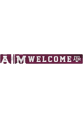 Texas A&M Aggies Welcome Strip Sign - Maroon