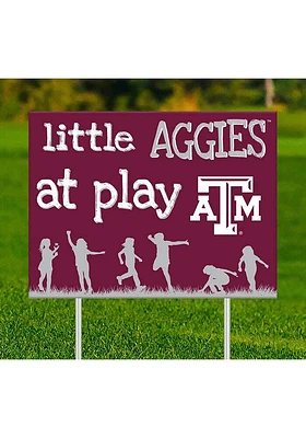 Texas A&M Aggies Little Fans at Play Yard Sign - Maroon