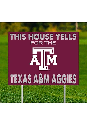 Texas A&M Aggies This House Cheers For Yard Sign - Maroon