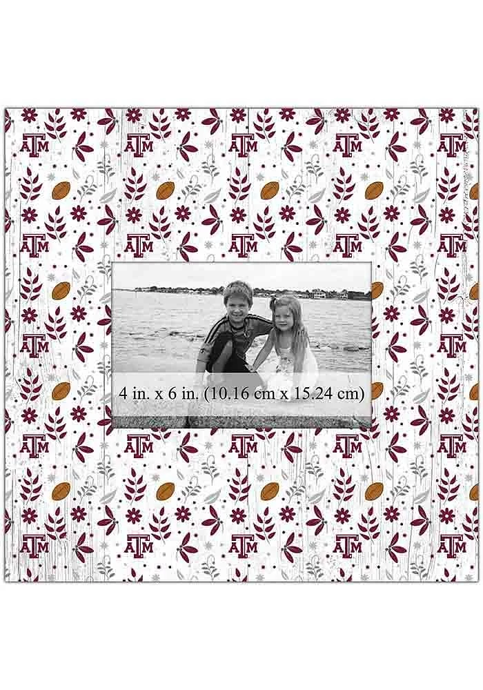 Texas A&M Aggies Floral Pattern Picture Frame - Maroon