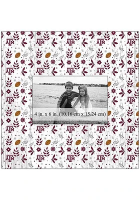 Texas A&M Aggies Floral Pattern Picture Frame - Maroon