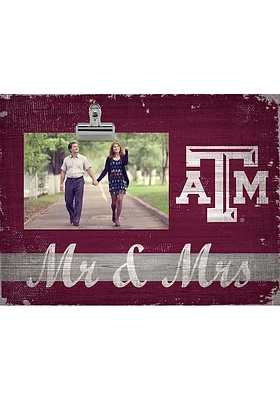 Texas A&M Aggies Mr and Mrs Clip Picture Frame - Maroon