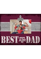 Texas A&M Aggies Best Dad Striped Clip Picture Frame - Maroon