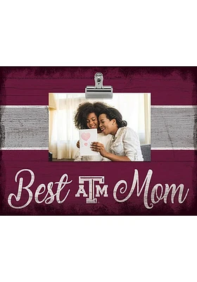 Texas A&M Aggies Best Mom Clip Picture Frame - Maroon