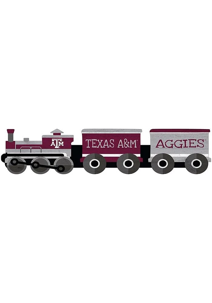 Texas A&M Aggies Train Cutout Sign - Maroon