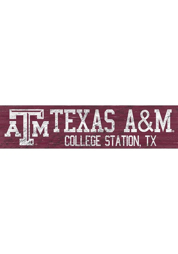 Texas A&M Aggies 6x24 Sign - Maroon