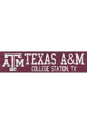 Texas A&M Aggies 6x24 Sign - Maroon