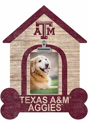 Texas A&M Aggies Dog Bone House Clip Picture Frame - Maroon