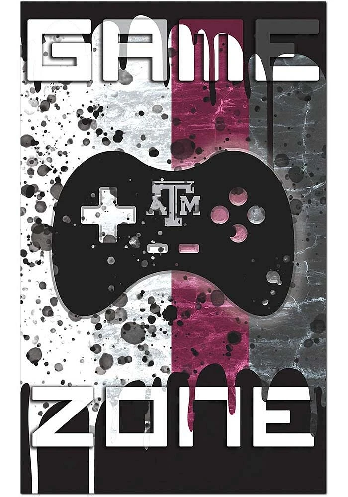 Texas A&M Aggies Grunge Game Zone Sign - Maroon