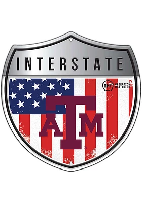 Texas A&M Aggies 24in Americana Interstate Sign - Maroon