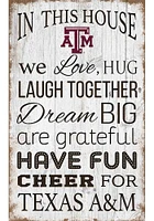 Texas A&M Aggies In This House 11x19 Sign - Maroon