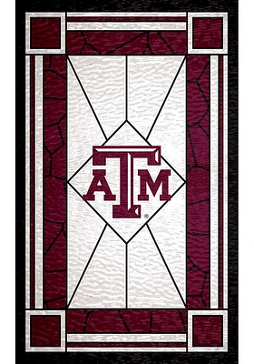 Texas A&M Aggies Stained Glass Sign - Maroon