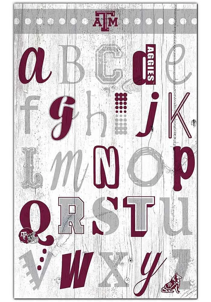 Texas A&M Aggies Alphabet Sign - Maroon