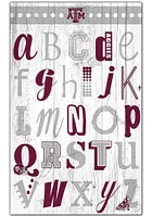 Texas A&M Aggies Alphabet Sign - Maroon