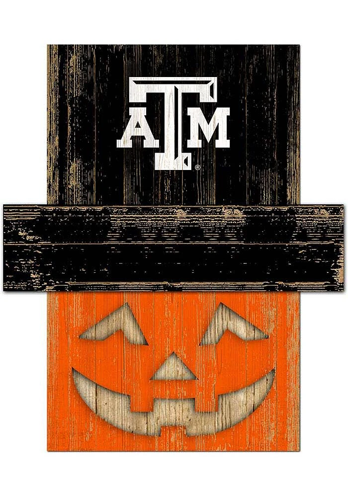 Texas A&M Aggies Pumpkin Head Sign - Maroon