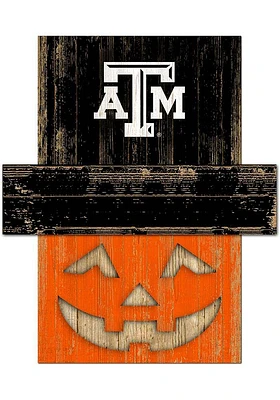 Texas A&M Aggies Pumpkin Head Sign - Maroon