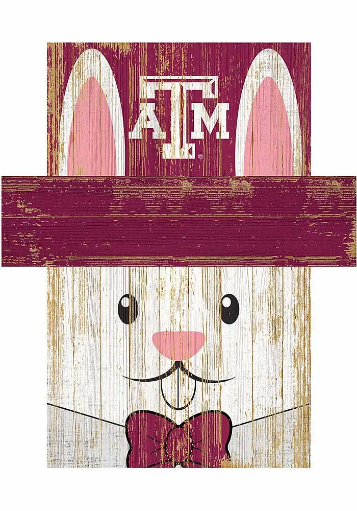 Texas A&M Aggies Easter Bunny Head Sign - Maroon