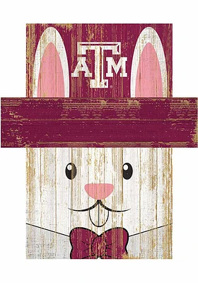 Texas A&M Aggies Easter Bunny Head Sign - Maroon