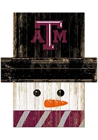 Texas A&M Aggies Snowman Head Sign - Maroon