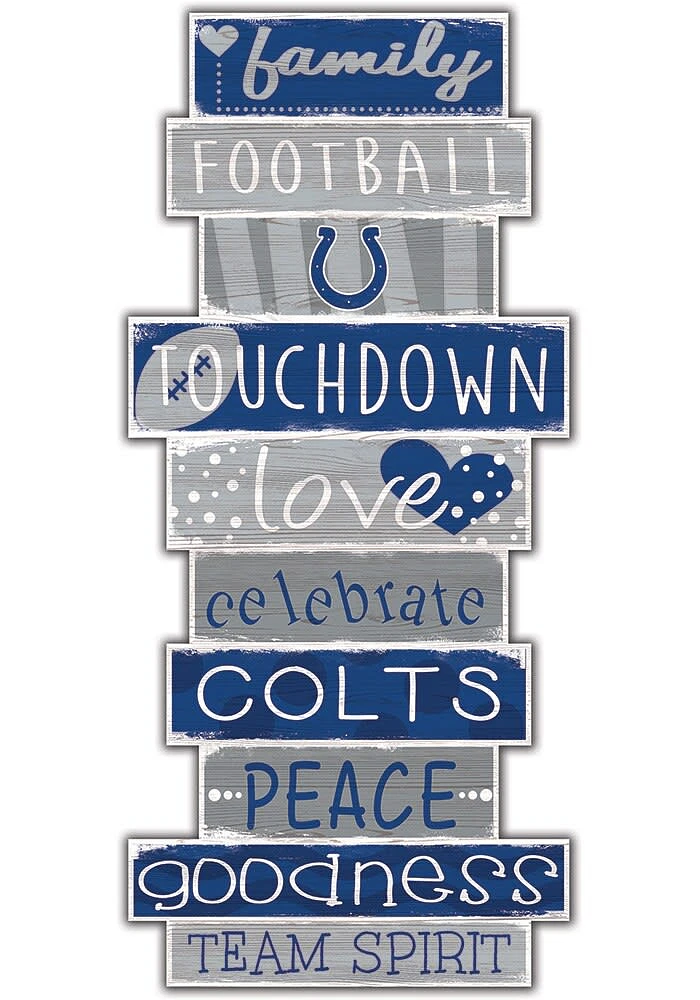 Indianapolis Colts Celebrations Stack 24 Inch Sign - Blue