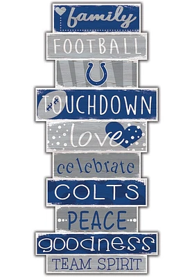 Indianapolis Colts Celebrations Stack 24 Inch Sign - Blue