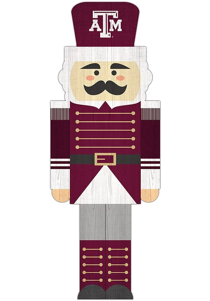 Texas A&M Aggies 31 Inch Nutcracker Leaner Sign - Maroon
