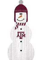 Texas A&M Aggies Snowman Leaner Sign - Maroon