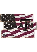 Texas A&M Aggies Flag 3 Plank Sign - Maroon