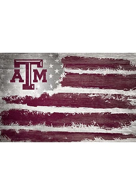 Texas A&M Aggies Flag 17x26 Sign - Maroon