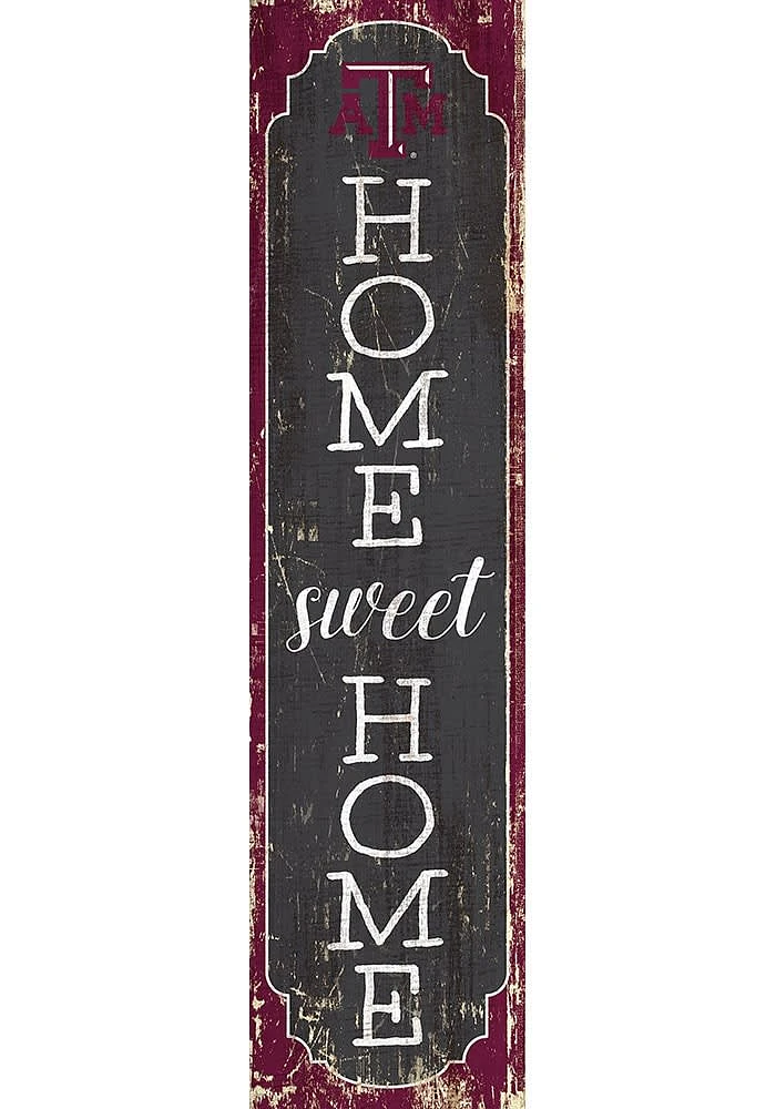 Texas A&M Aggies 48 Inch Home Sweet Home Leaner Sign - Maroon