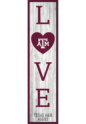 Texas A&M Aggies 48 Inch Love Leaner Sign - Maroon