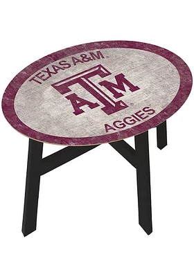 Texas A&M Aggies Distressed Side Maroon End Table