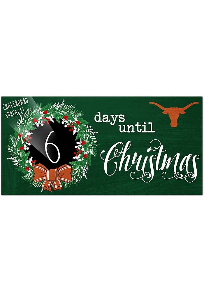 Texas Longhorns Chalk Christmas Countdown Sign - Burnt Orange