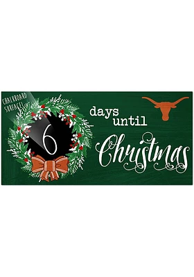Texas Longhorns Chalk Christmas Countdown Sign - Burnt Orange