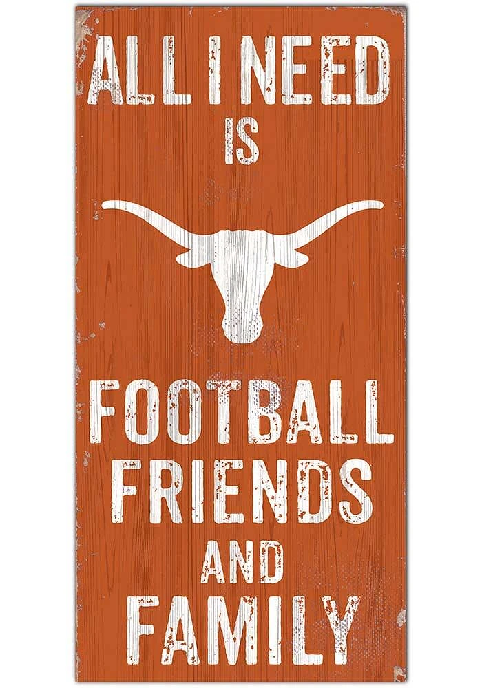Texas Longhorns Football Friends and Family Sign - Burnt Orange